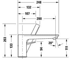 Ảnh Vòi bồn tắm 3 lỗ Duravit WA5260000004 2
