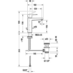Ảnh Vòi chậu Duravit MH1020001C46 2