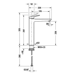 Ảnh Vòi chậu Duravit WA1040002A10 2
