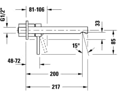 Ảnh Vòi chậu gắn tường Duravit CE1070004A10 3