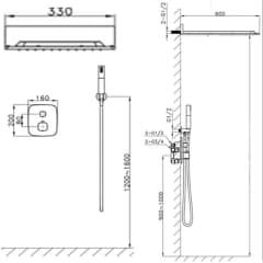 Ảnh Sen tắm âm tường Euroking EU-1451700 2