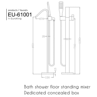 Ảnh Vòi sen tắm gắn bồn Euroking EU-61001-1A 3