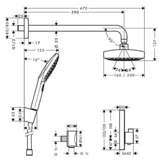 Ảnh Sen tắm âm tường Hansgrohe 27296000 2