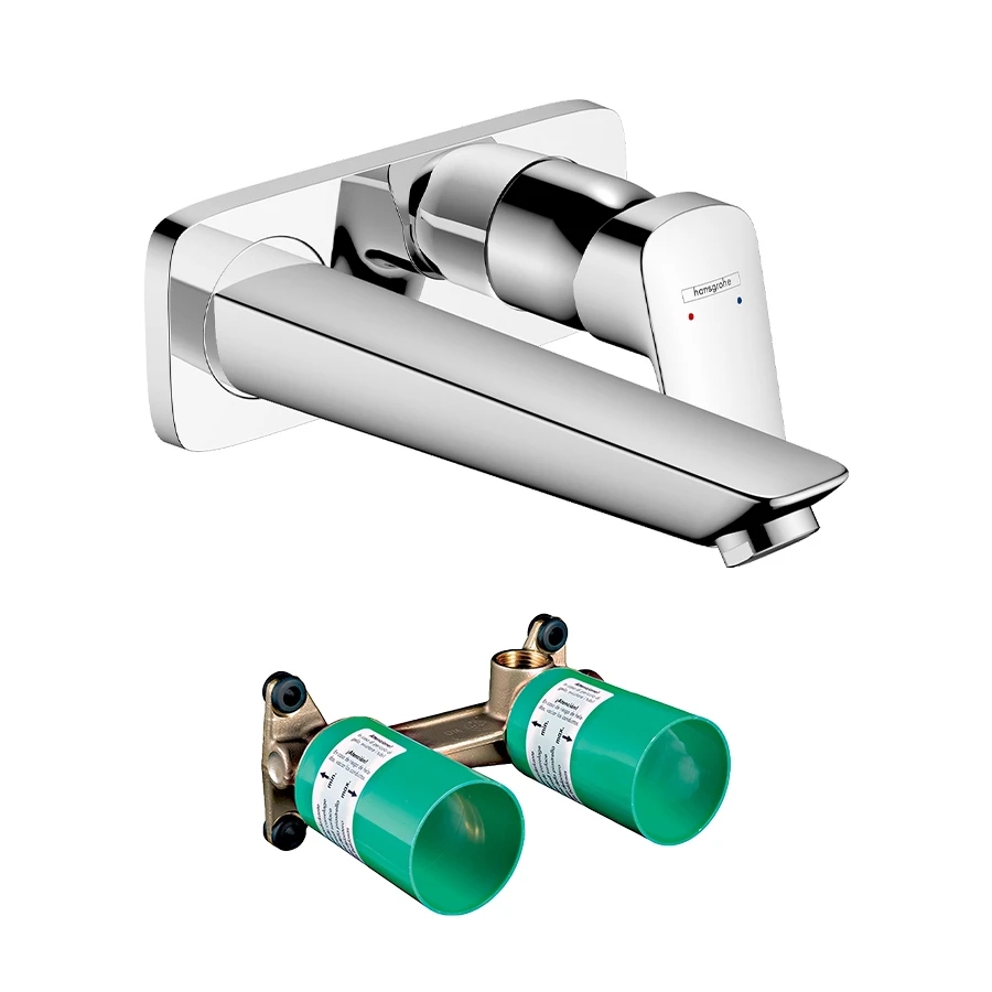 Vòi chậu gắn tường Hansgrohe 71220007+13622180