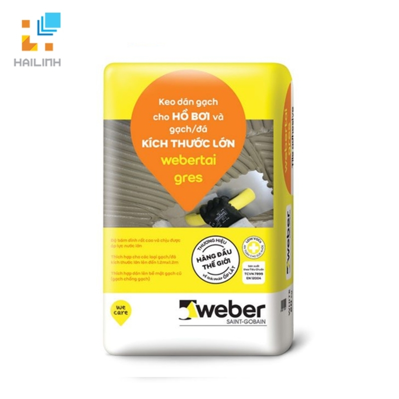 Keo dán gạch ngoại thất Weber.tai GRES