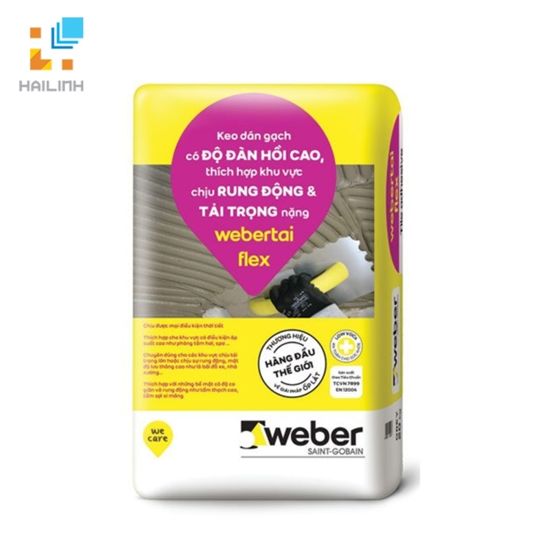 Keo dán gạch ngoài trời Weber.tai FLEX