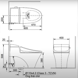 Ảnh Bồn cầu 1 khối Inax AC-1017VRN 5