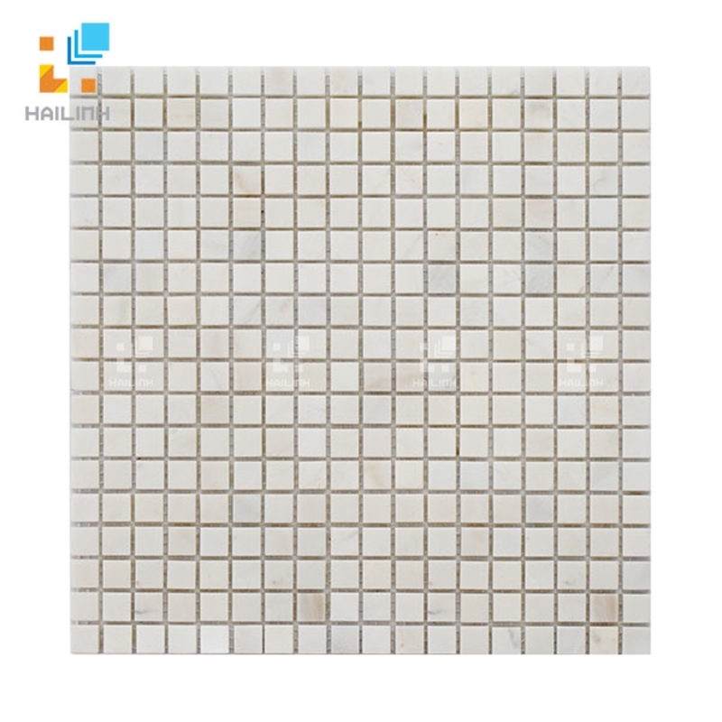 Gạch Mosaic đá tự nhiên HLMST330283 màu trắng sữa