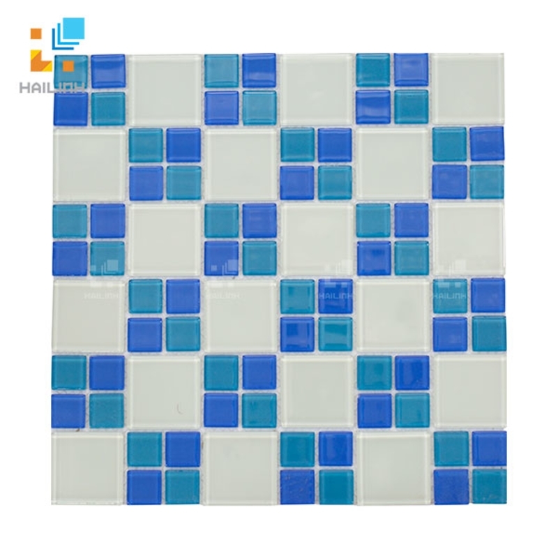 Gạch Mosaic HLMST330396 màu xanh trắng