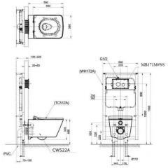 Ảnh Bồn cầu thông minh TOTO CW522A/WH172A/TC512A/MB171M 2