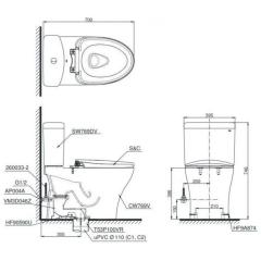 Ảnh Bồn cầu điện tử TOTO CS769DRW18 2