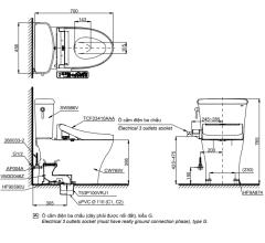 Ảnh Bồn cầu điện tử TOTO CS986GW16 3