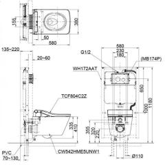 Ảnh Bồn cầu thông minh TOTO CW522EA/TCF804C2Z/WH172AAT/MB171M 3