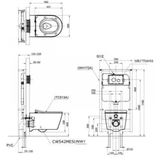 Ảnh Bồn cầu thông minh TOTO CW542ME5UNW1 /TC513A /WH172A /MB175M#SS 2