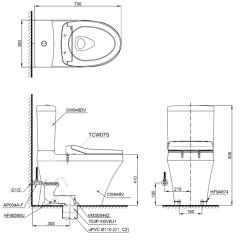 Ảnh Bồn cầu 2 khối TOTO CS948DE2 2