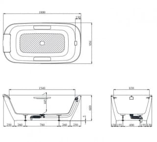 Ảnh Bồn tắm đặt sàn TOTO PJY1886HPWMGE#GW 2