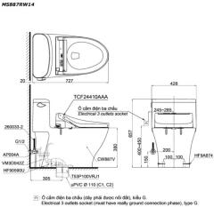 Ảnh Bồn cầu điện tử TOTO MS887RW14 2