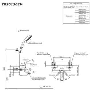 Ảnh Sen tắm nóng lạnh TOTO TBS01302V/TBW07012A 2