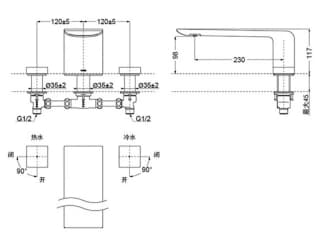 Ảnh Vòi xả bồn nóng lạnh TOTO TBP02201BA 2