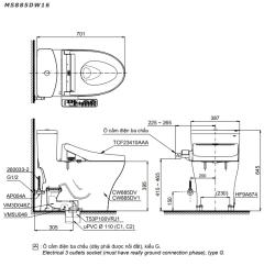 Ảnh Bồn cầu điện tử TOTO MS885DW16 2