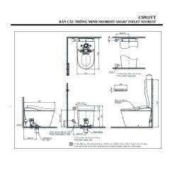 Ảnh Bồn cầu thông minh TOTO CS911VT/TCF87120GAA/T53P100VR 2