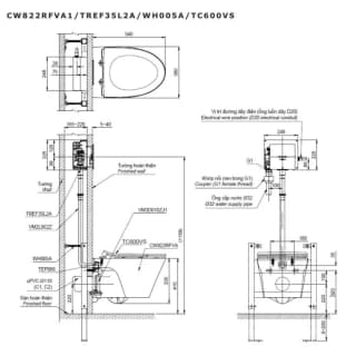 Ảnh Bồn cầu thông minh TOTO CW822RFVA1/TREF35L2A/WH005A/TC600VS 2