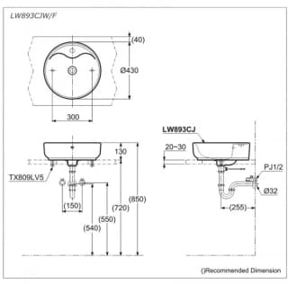 Ảnh Chậu rửa đặt bàn TOTO LW893CJW/F 2