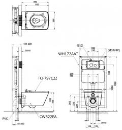 Ảnh Bồn cầu thông minh TOTO CW522EA/TCF797C2Z/WH172AAT/MB171M 2