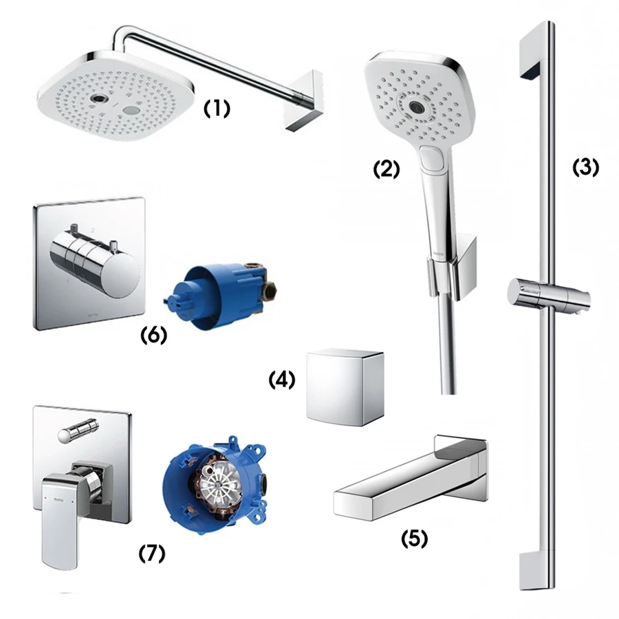 Sen tắm âm tường TOTO TBW08003A1/TBW02006V/TBG10001B/TBG10304VA/TBN01001B/TBV02103B/TBN01102B/TBW08010A