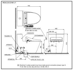Ảnh Bồn cầu điện tử TOTO MS625CDW17 2
