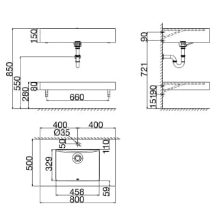 Ảnh Chậu rửa bàn đá 2 tầng Viglacera US10-9GP03 3