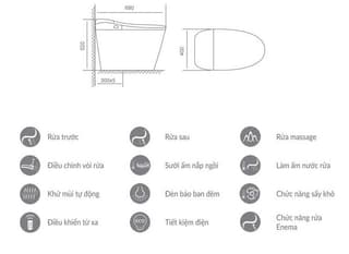 Ảnh Bồn cầu thông minh Viglacera V93GW 2