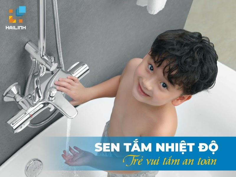 Sen tắm nhiệt độ giải pháp an toàn cho trẻ nhỏ