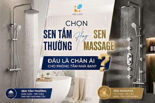 Chọn sen tắm thường hay sen massage: đâu là chân ái cho phòng tắm nhà bạn?