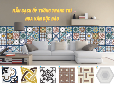 Các mẫu gạch ốp tường hoa văn trang trí đẹp tinh tế độc đáo