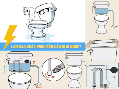 Bồn cầu bị rò nước nguyên nhân và cách khắc phục