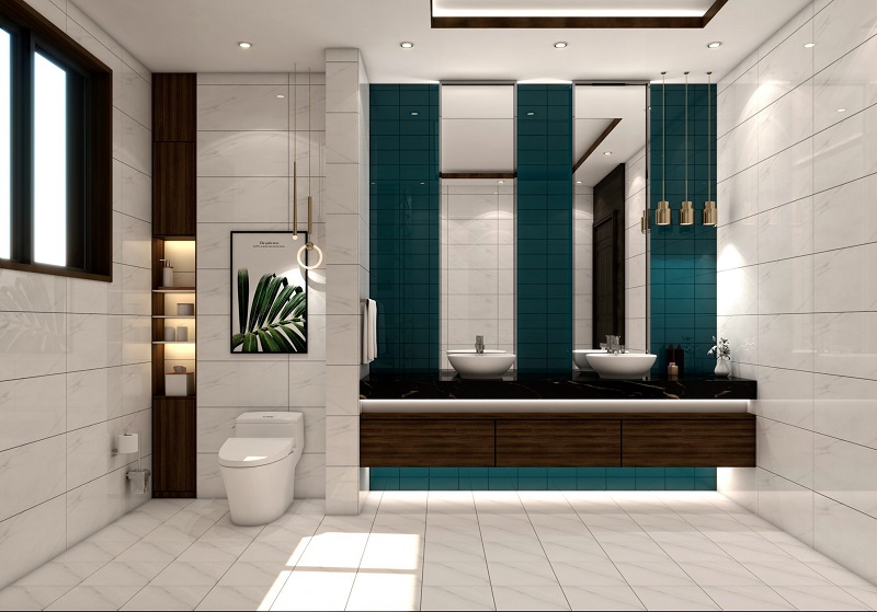 Ứng dụng gạch lát nền Đồng Tâm 30x30 cho không gian nhà tắm