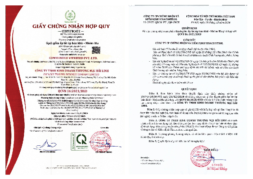 Giấy chứng nhận hợp quy