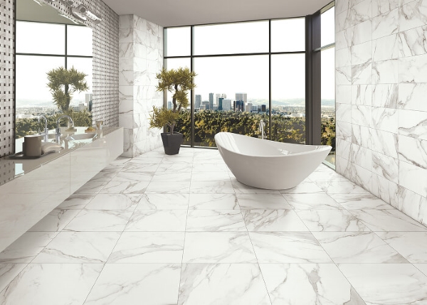 phong mau gach van da marble Calacatta