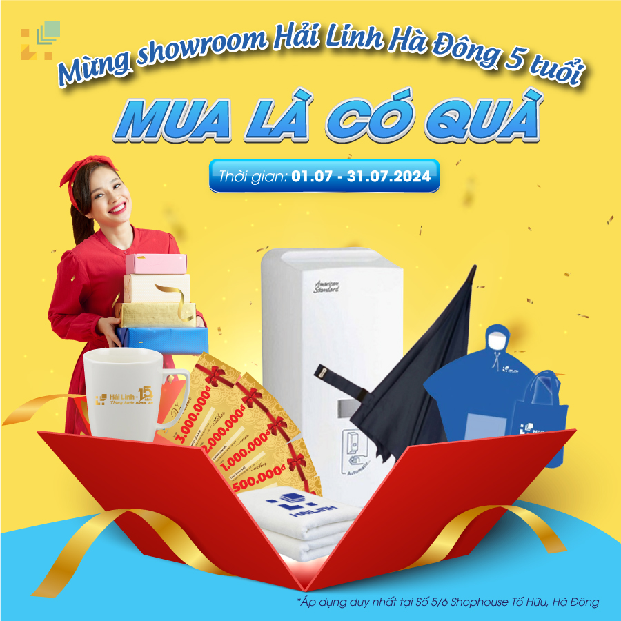 Bùng nổ quà tặng mừng sinh nhật Showroom Hải Linh Hà Đông 5 tuổi
